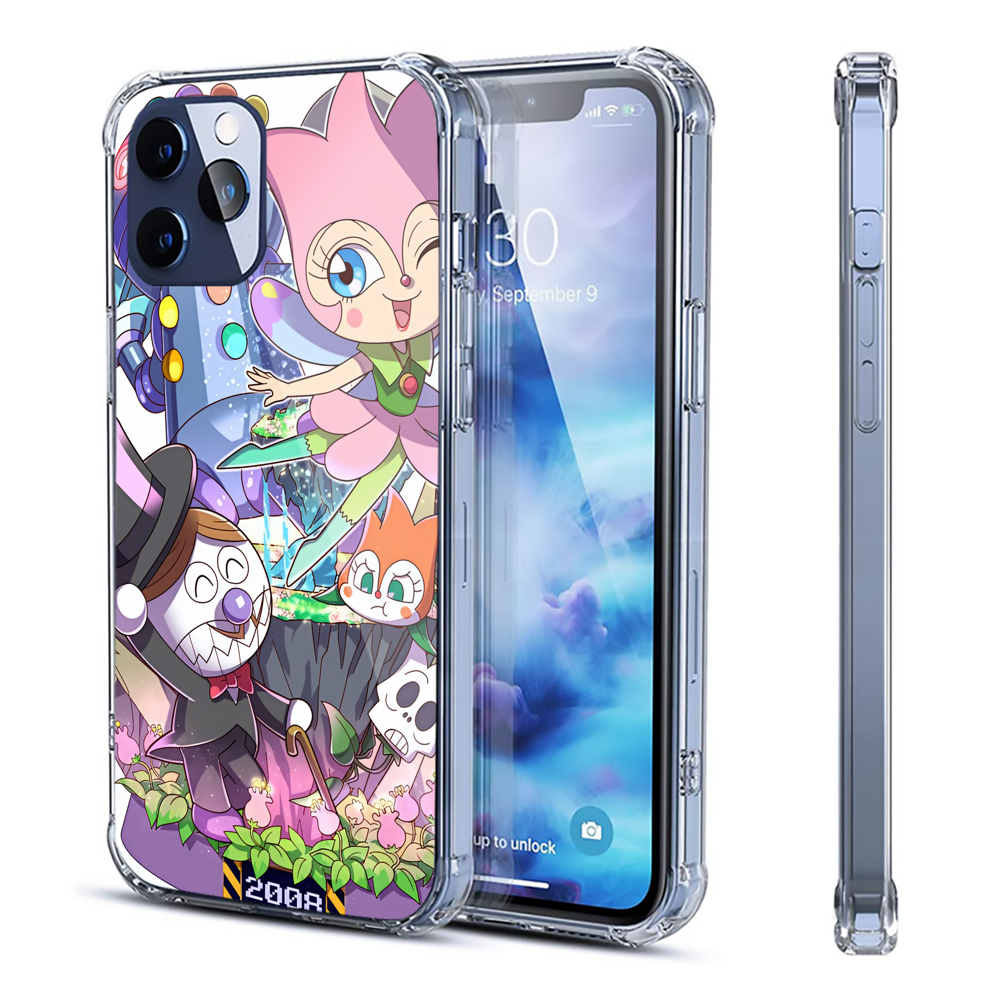 （画像用） アンパンマン Anpanman 【iPhone 12シリーズ対応】透明スマホケース（クリアソフトケース）